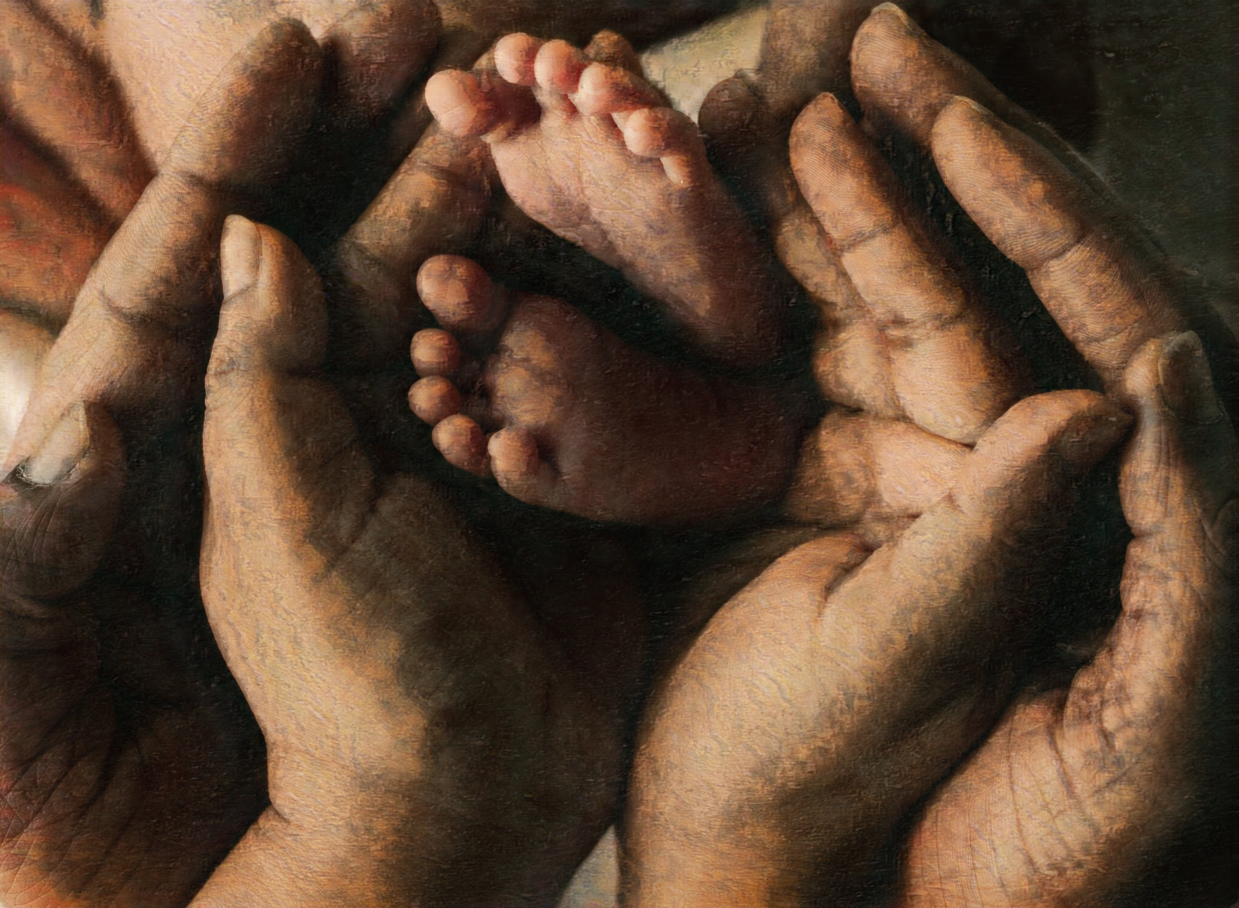 michigan newborn photography hands and baby feet